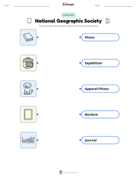 Aperçu de la feuille de travail imprimable National Geographic Society