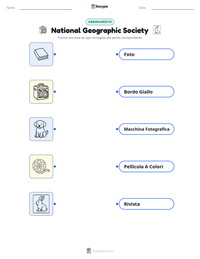 Anteprima della scheda stampabile di National Geographic Society