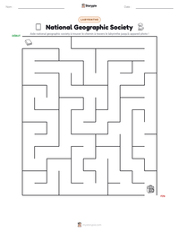 Aperçu de la feuille de travail imprimable National Geographic Society