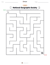 Prabaca lembar kerja cetak National Geographic Society