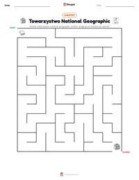 Podgląd drukowalnego arkusza ćwiczeń Towarzystwo National Geographic