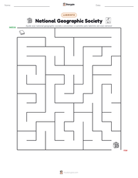 Prévia da folha de atividades imprimível National Geographic Society