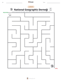 National Geographic Derneği yazdırılabilir çalışma sayfası önizlemesi