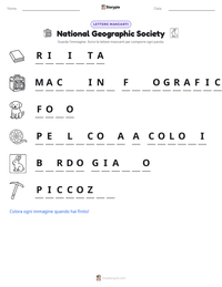 Anteprima della scheda stampabile di National Geographic Society