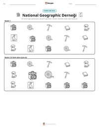 National Geographic Derneği yazdırılabilir çalışma sayfası önizlemesi