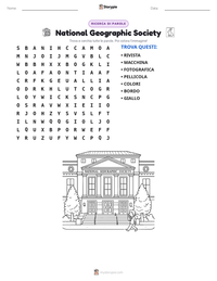 Anteprima della scheda stampabile di National Geographic Society