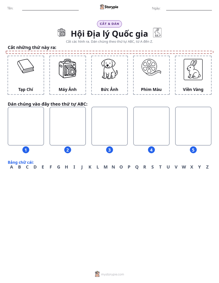 Cắt & Dán Chữ Cái
