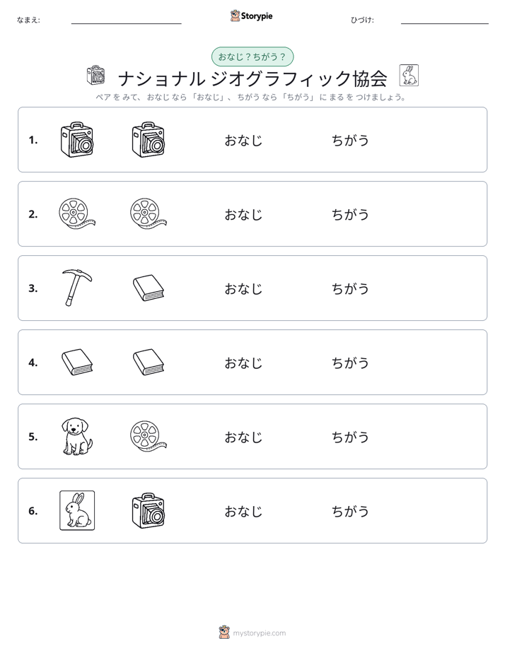 同じか違うか