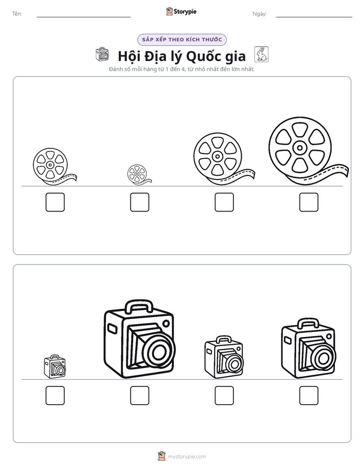 Thứ Tự Kích Thước