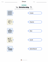 Dictatorship printable worksheet for kids