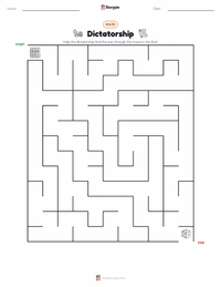 Dictatorship printable worksheet preview
