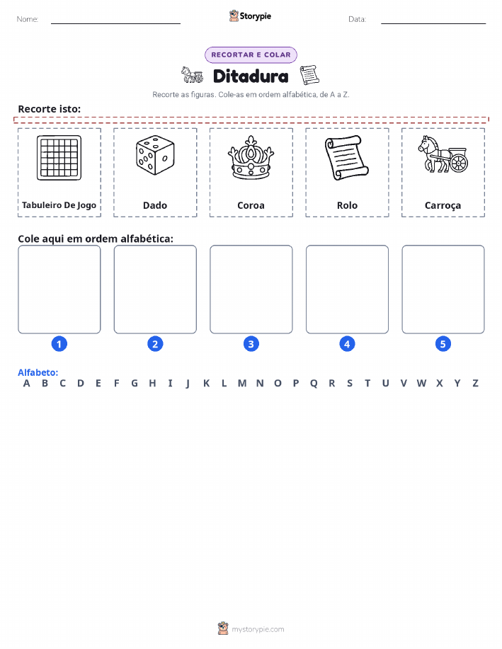 Recortar & Colar Alfabeto