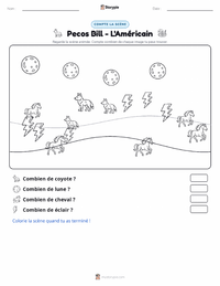 Aperçu de la feuille de travail imprimable Pecos Bill - Américain