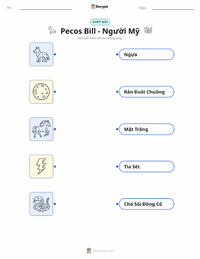 Tài liệu in sẵn Pecos Bill - Người Mỹ cho trẻ em