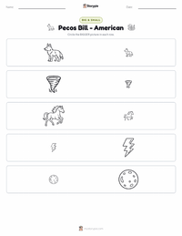 Pecos Bill - American printable worksheet preview