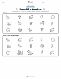 Pecos Bill - American printable worksheet preview