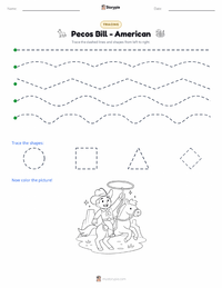 Pecos Bill - American printable worksheet preview