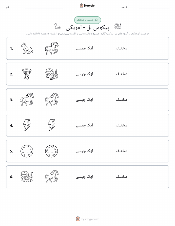ایک جیسا یا مختلف