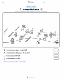 Aperçu de la feuille de travail imprimable Casse-Noisette (ballet)