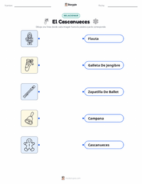 Hoja de trabajo imprimible de El cascanueces (ballet) para niños