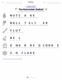 The Nutcracker (ballet) printable worksheet preview