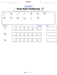 Pyotr Ilyich Tchaikovsky printable worksheet preview