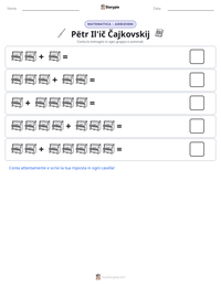 Anteprima della scheda stampabile di Pëtr Il'ič Čajkovskij