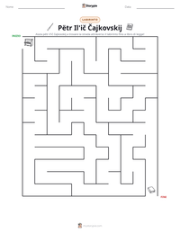Anteprima della scheda stampabile di Pëtr Il'ič Čajkovskij