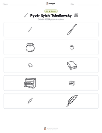 Pyotr Ilyich Tchaikovsky printable worksheet preview