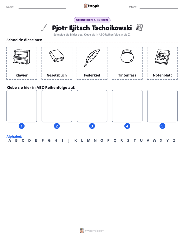 Schneiden & Einfügen Alphabet