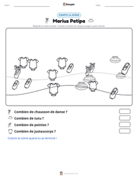Aperçu de la feuille de travail imprimable Marius Petipa