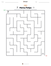 Marius Petipa printable worksheet preview