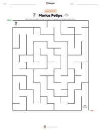 Aperçu de la feuille de travail imprimable Marius Petipa
