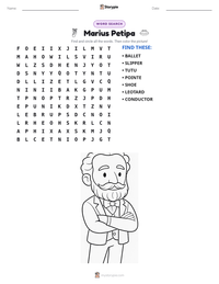 Marius Petipa printable worksheet preview