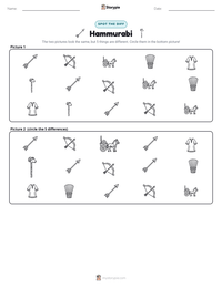 Hammurabi printable worksheet preview