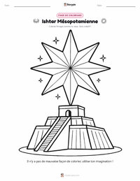 Page de coloriage Ishtar - Mésopotamienne pour les enfants