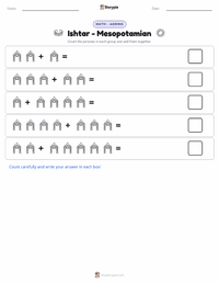 Ishtar - Mesopotamian printable worksheet preview