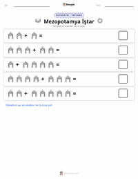 İştar - Mezopotamya yazdırılabilir çalışma sayfası önizlemesi