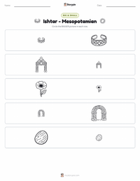Ishtar - Mesopotamian printable worksheet preview