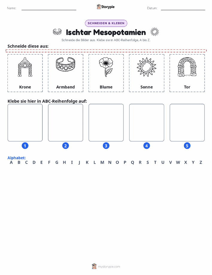 Schneiden & Einfügen Alphabet