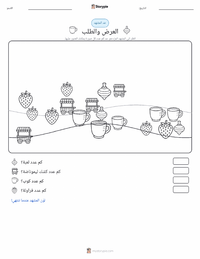 معاينة ورقة العمل القابلة للطباعة العرض والطلب