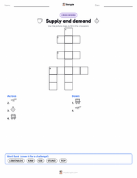 Supply and demand printable worksheet preview