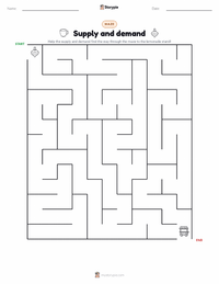 Supply and demand printable worksheet preview
