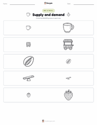 Supply and demand printable worksheet preview