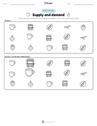 Supply and demand printable worksheet preview