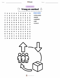 Vraag en aanbod afdrukbare werkblad voorbeeld