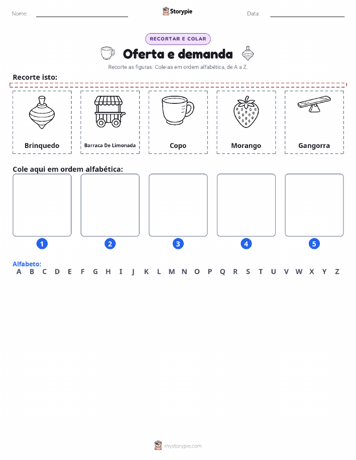 Recortar & Colar Alfabeto