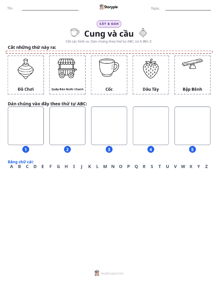 Cắt & Dán Chữ Cái