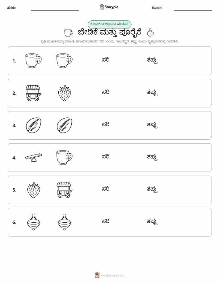 ಒಂದೇ ಅಥವಾ ವಿಭಿನ್ನ