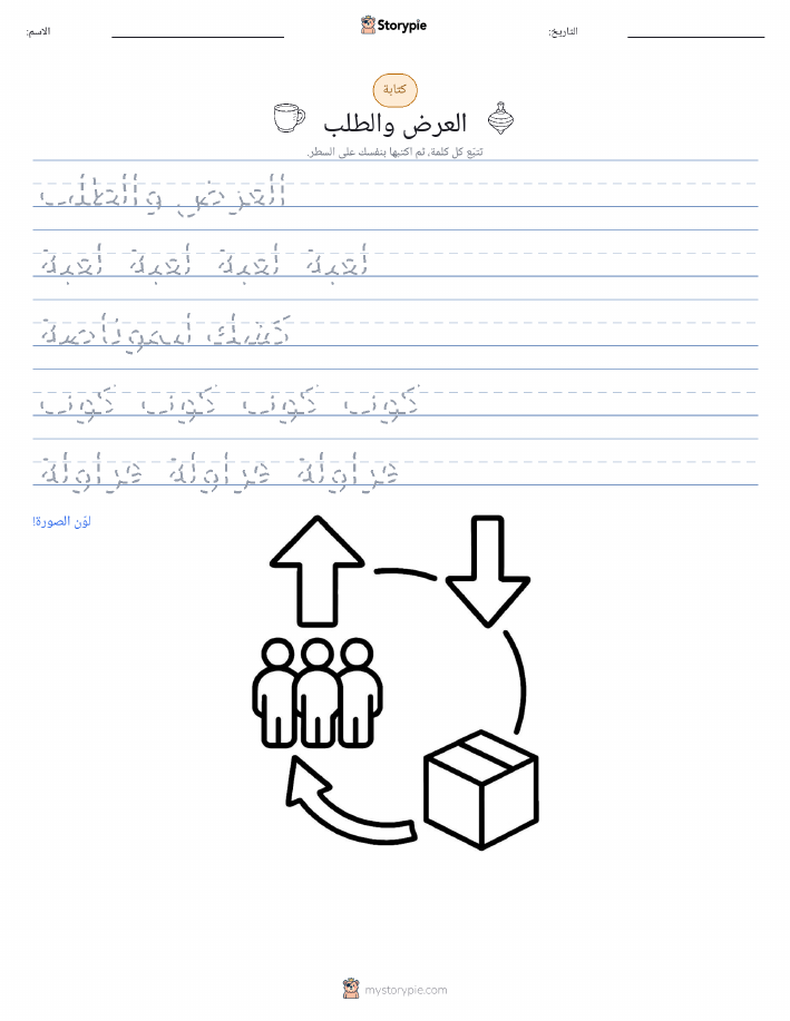 تمرين الكتابة
